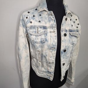 Women's Decree acid wash jeans jacket